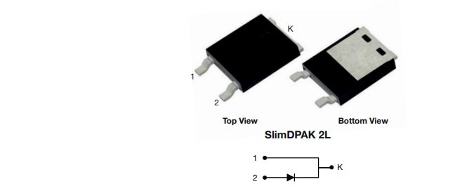 Schéma du circuit d'application - Vishay Semiconductors Redresseurs SE80PWTx eSMP® SlimDPak